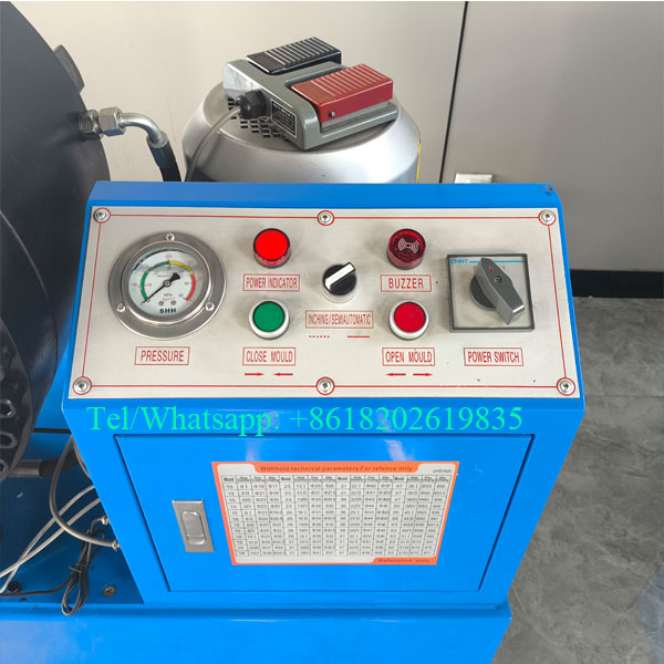 HYT-150L 6 inch hydraulic hose crimper control panel